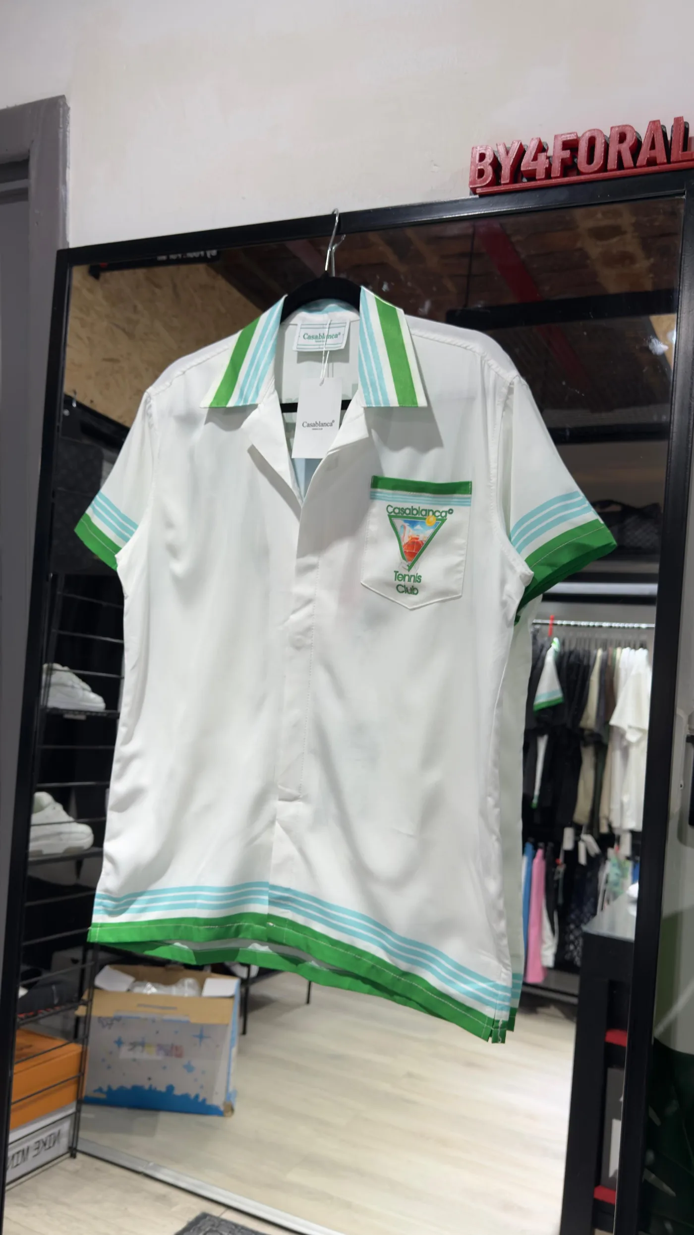 Casa blanca Camisa Casa Blanca verde/blanca — Camisas