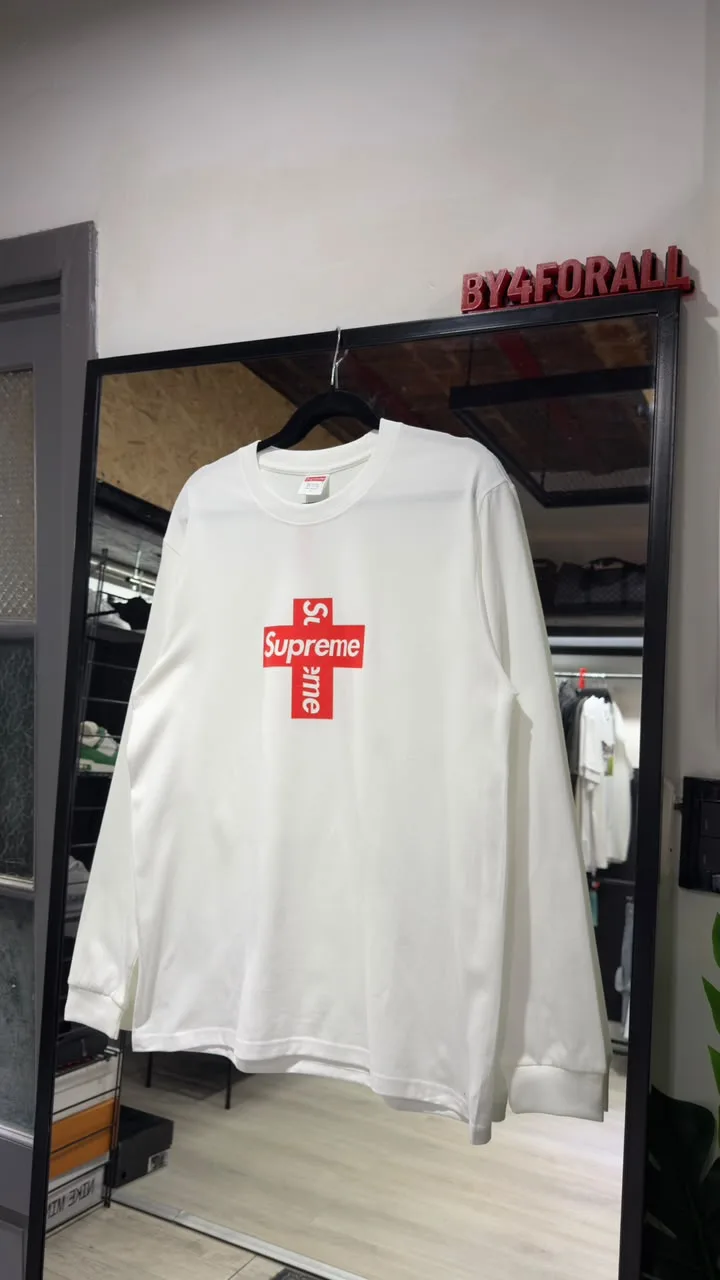Supreme Remera Supreme manga larga blanca — Remeras