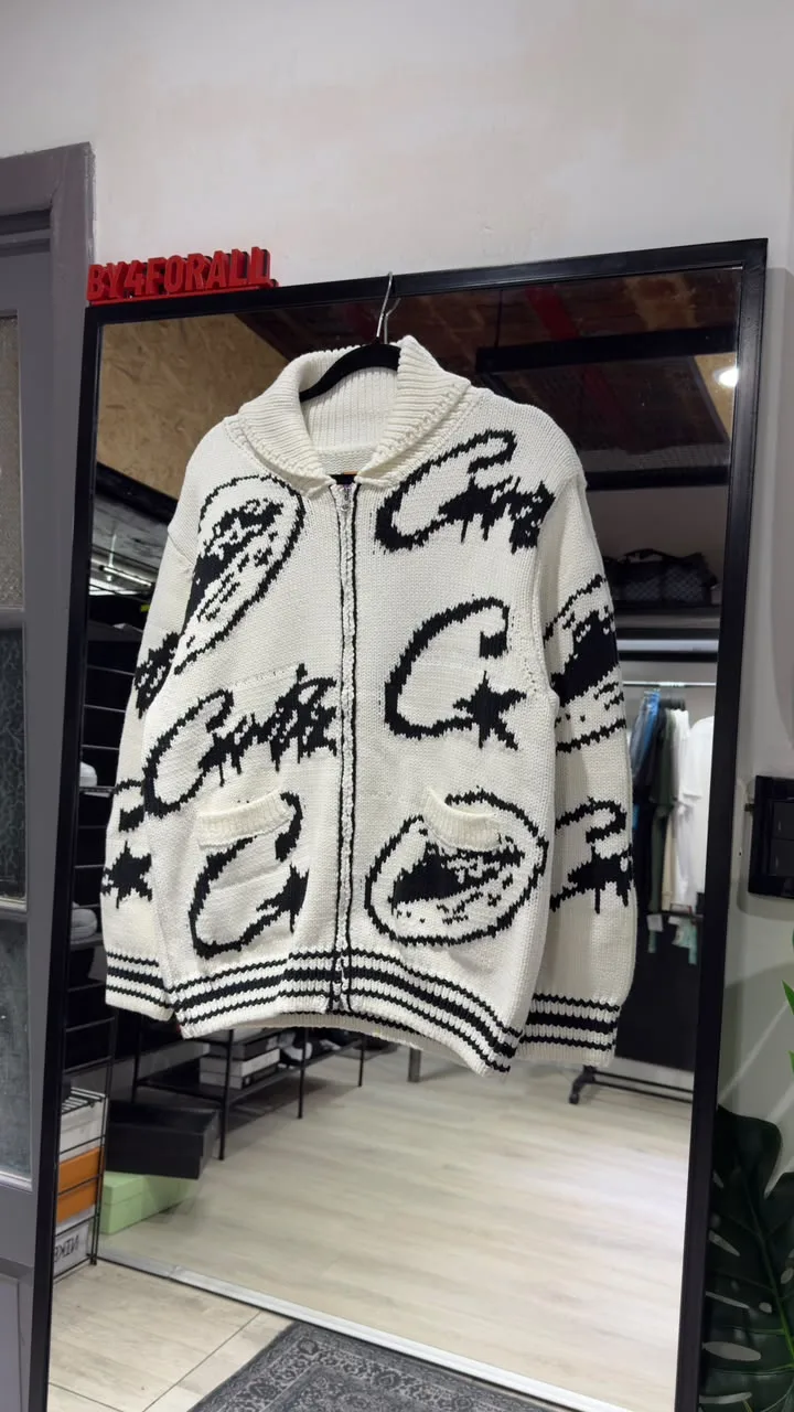 Corteiz Campera Corteiz lana blanca — Camperas