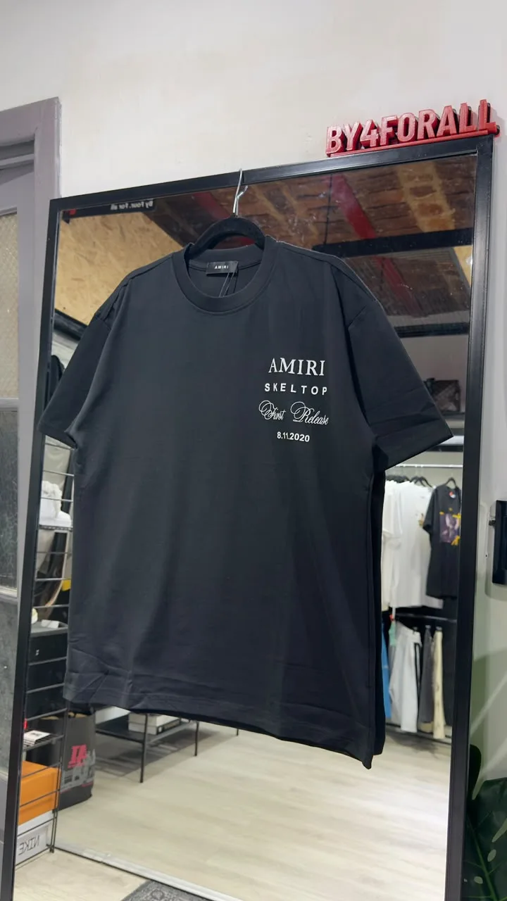 Amiri Remera Amiri Logo negra — Remeras